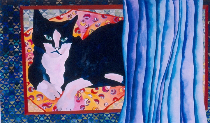 Autoportrait Avec Chat, 35x60cm