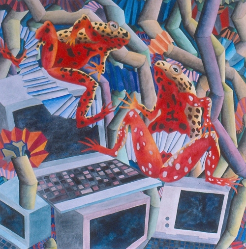 L'Homme Communicant, 72x72cm