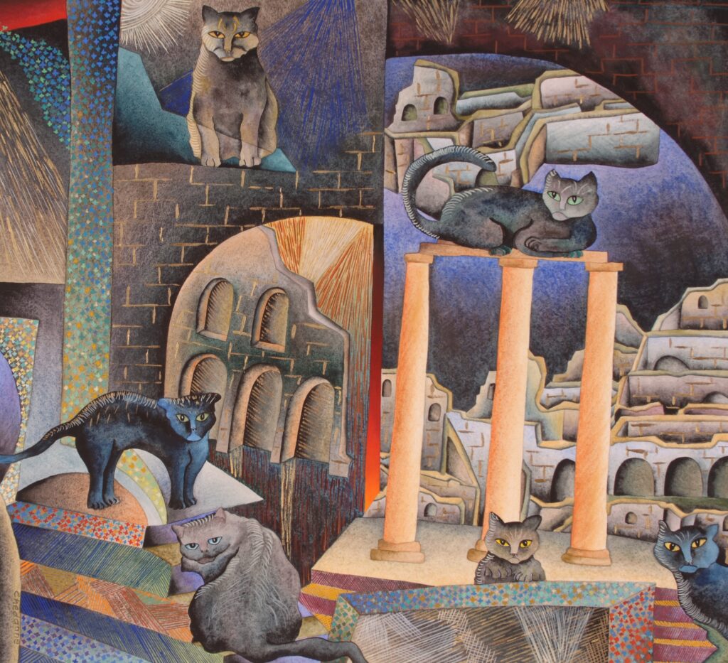 Les Elus de la nuit ,45x50cm