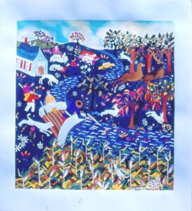 End of a hunting Day, 45x42cm