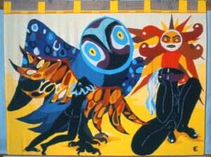 A Quoi Rêvent les Oiseaux, Laine et acryl 145x205cm