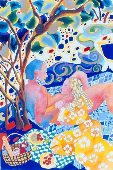 Le Coeur à Flot I, 52x35cm